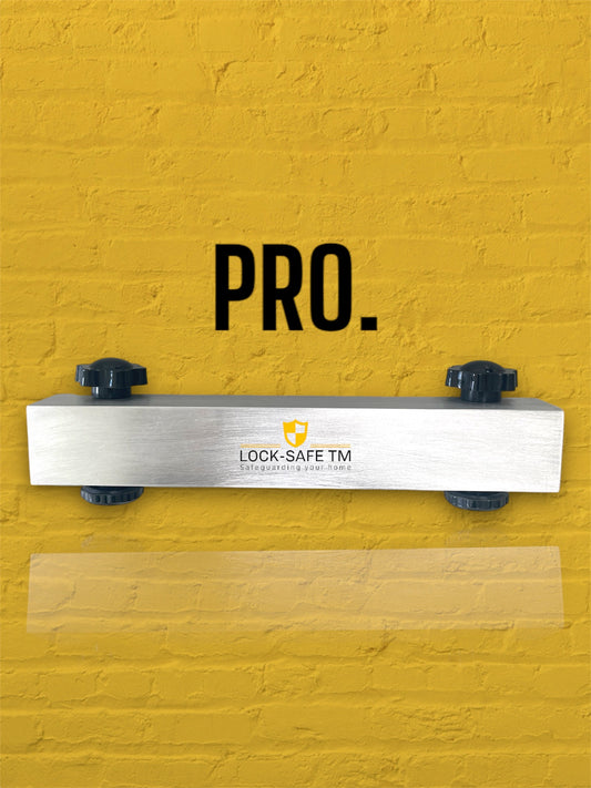 PRO. Design - Patio Door Security Lock - Raw Brushed Alloy Silver