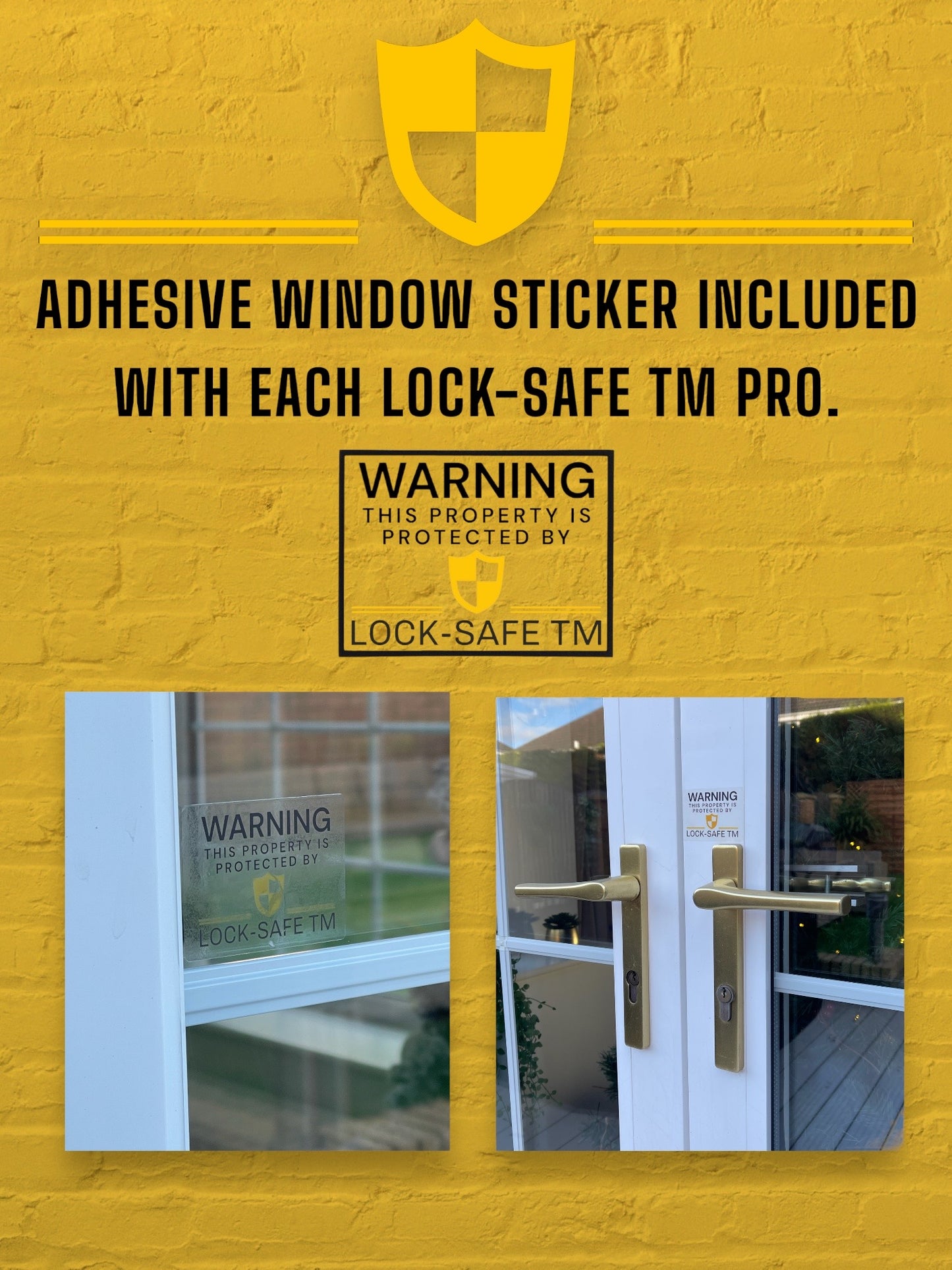 PRO. Premium Design - Patio Door Security Lock - Brush Alloy