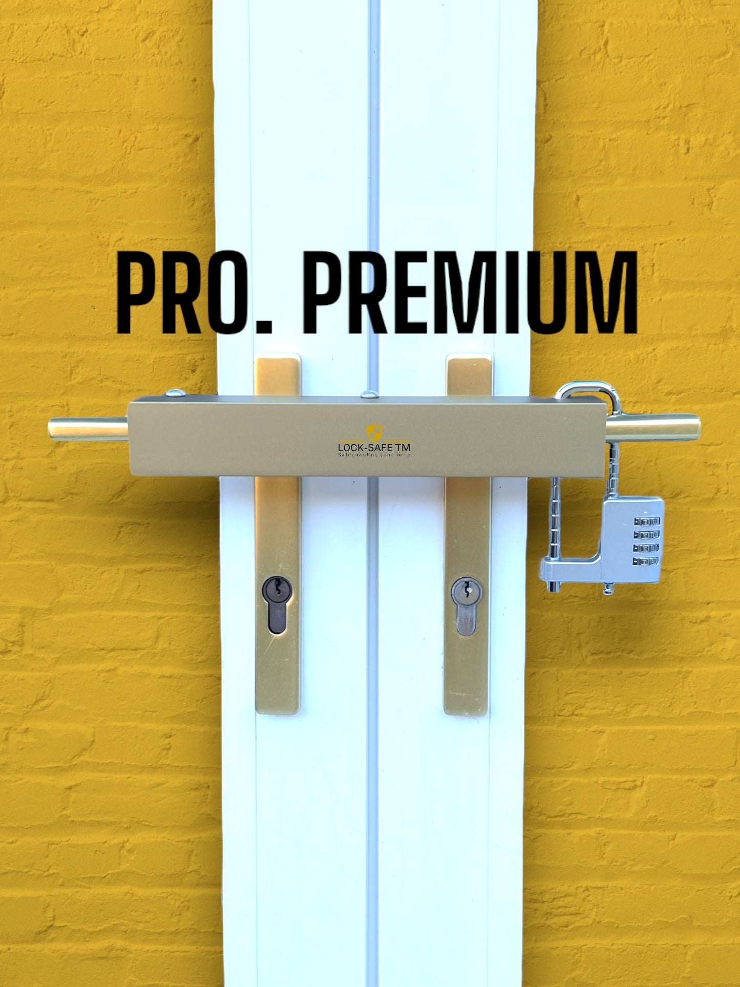 PRO. Premium Design - Patio Door Security Lock - Matt Gold